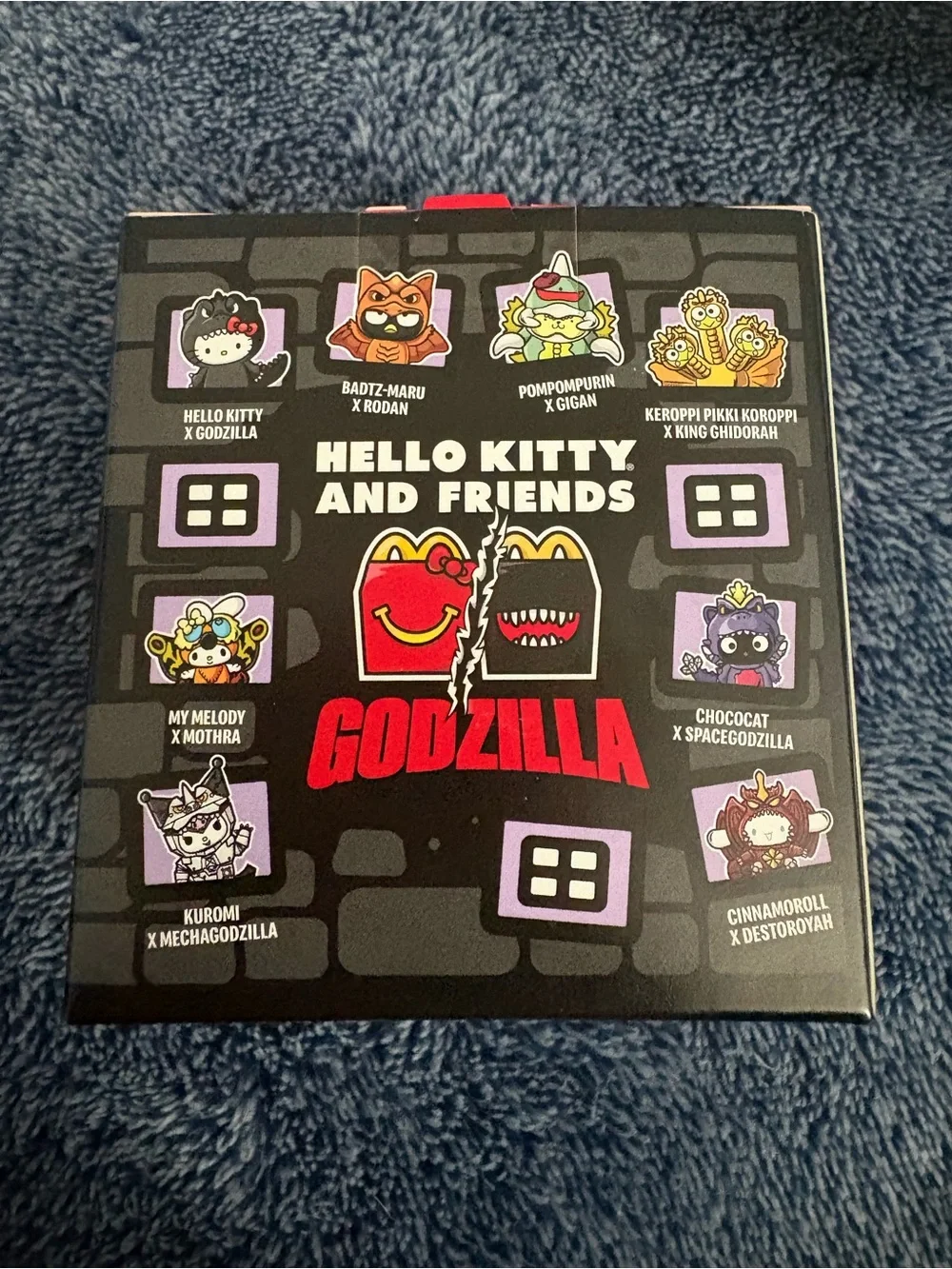 Sanrio Chococat SpaceGodzilla Purple Figure with Yellow Crown & Red Chest